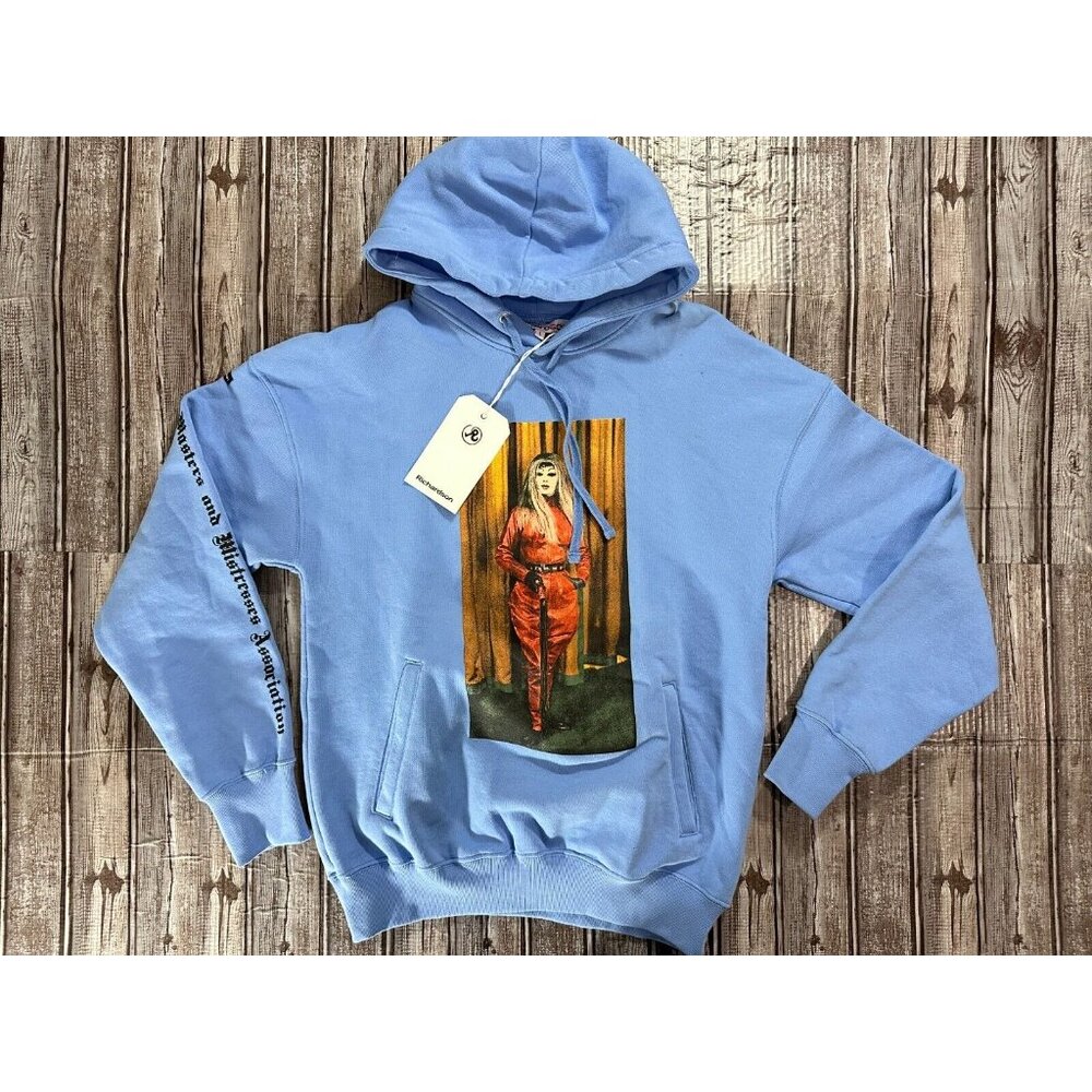 Richardson M.M.A Mens Hoodie Pullover Logo Size 1 color Baby Blue NWT